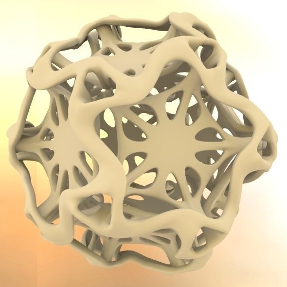 Drilled Perforated Dodecahedron Flower 3D print model_57