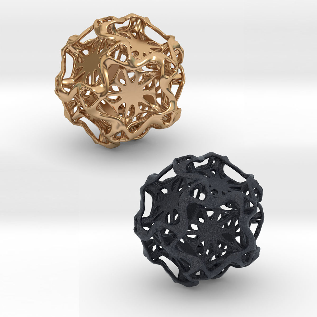 Drilled Perforated Dodecahedron Flower 3D print model_12