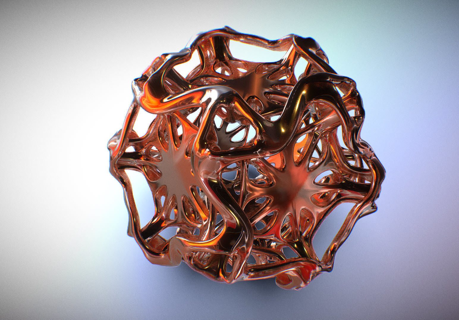 Drilled Perforated Dodecahedron Flower 3D print model_34