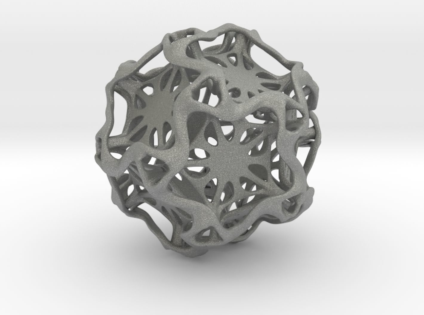 Drilled Perforated Dodecahedron Flower 3D print model_43