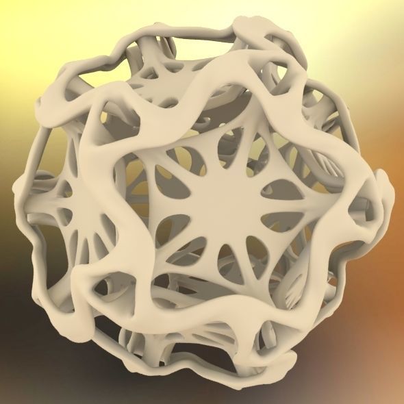Drilled Perforated Dodecahedron Flower 3D print model_69