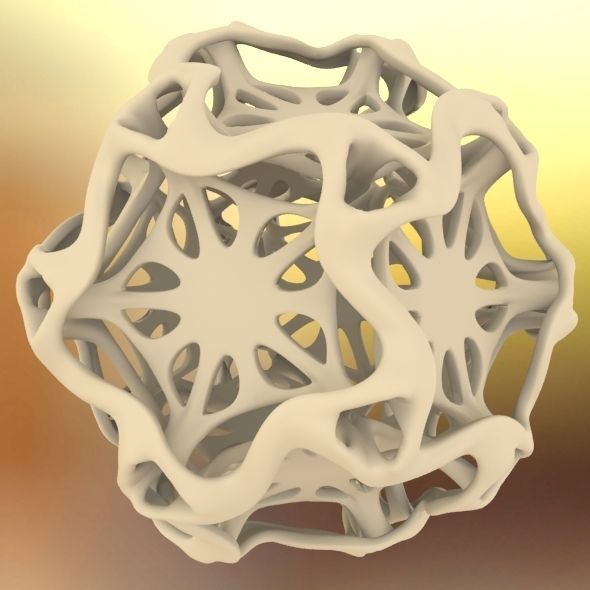 Drilled Perforated Dodecahedron Flower 3D print model_71