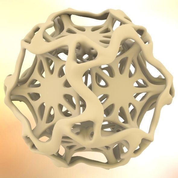 Drilled Perforated Dodecahedron Flower 3D print model_58