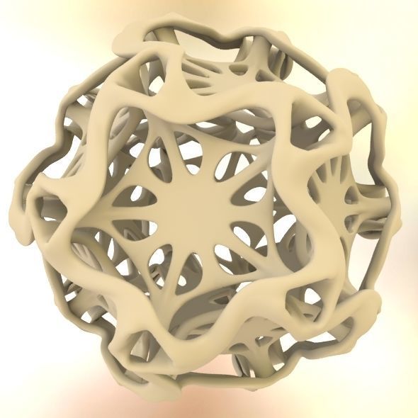 Drilled Perforated Dodecahedron Flower 3D print model_60