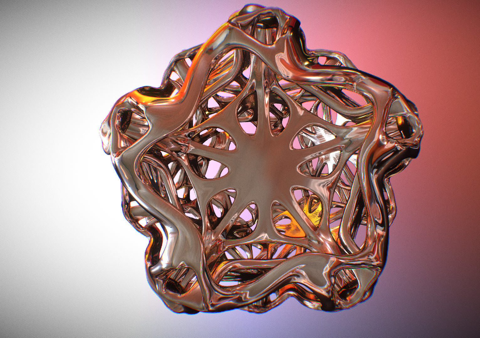 Drilled Perforated Dodecahedron Flower 3D print model_45