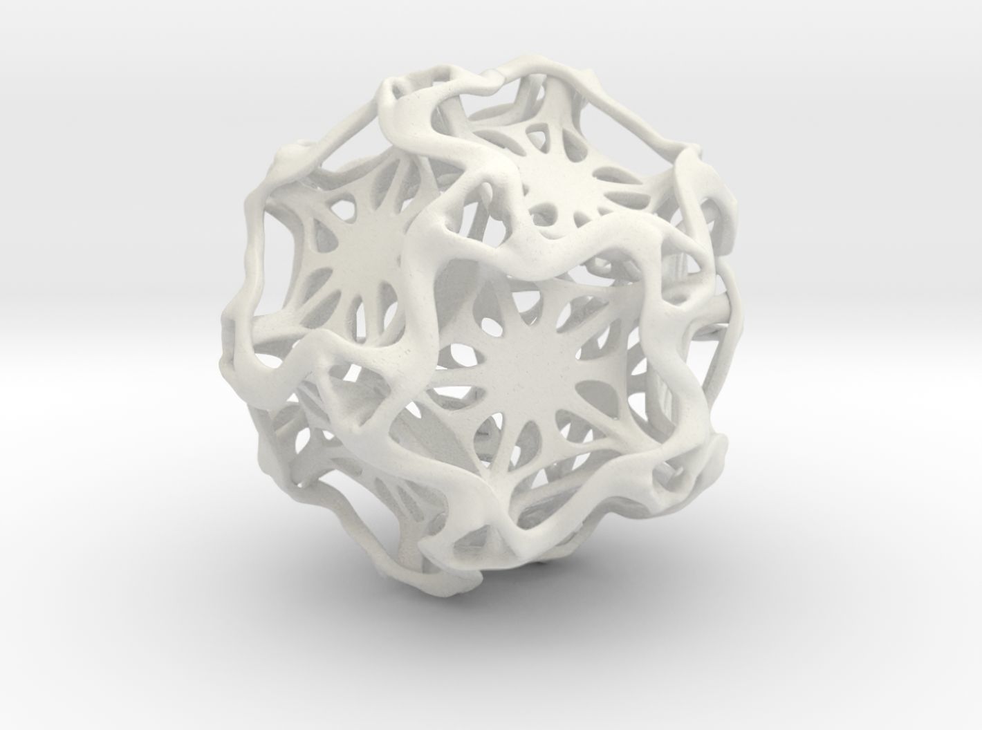 Drilled Perforated Dodecahedron Flower 3D print model_26