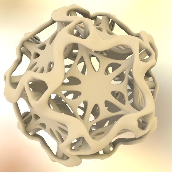 Drilled Perforated Dodecahedron Flower 3D print model_61