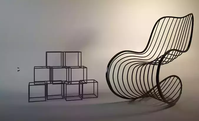 smooth metal chair