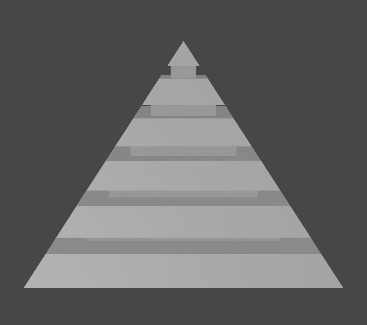 Pyramidal Structure Low-poly 3D model_1