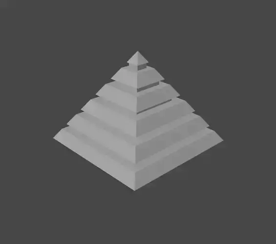 Pyramidal Structure Low-poly 3D model Pyramidal Structure Low-poly 3D model