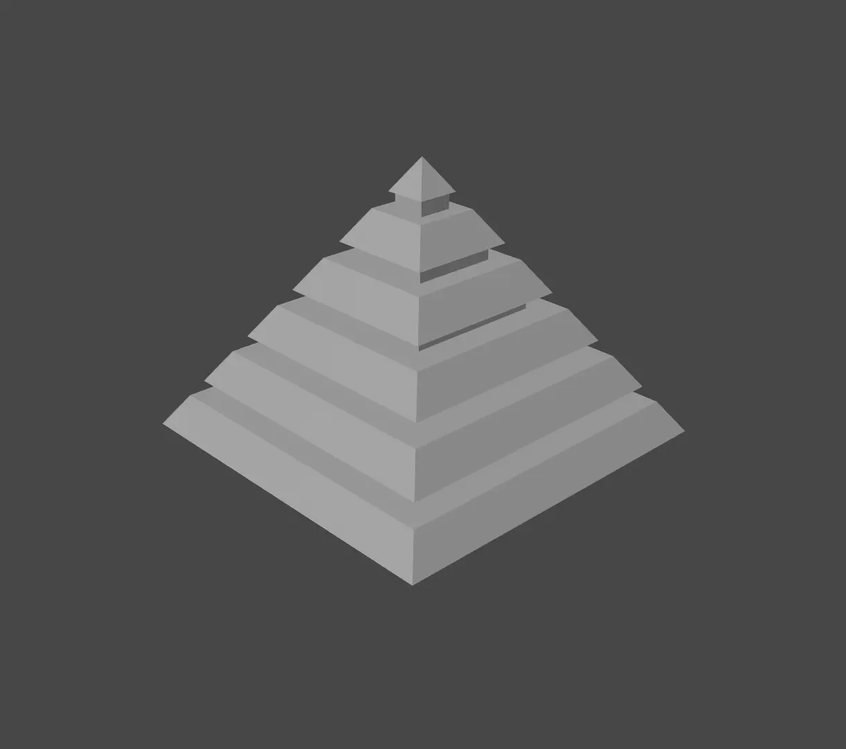 Pyramidal Structure Low-poly 3D model_0