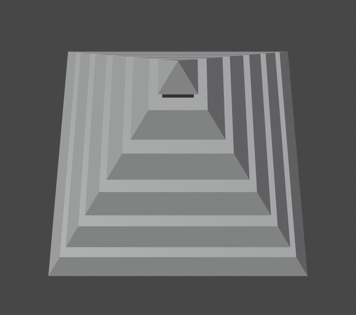 Pyramidal Structure Low-poly 3D model_2