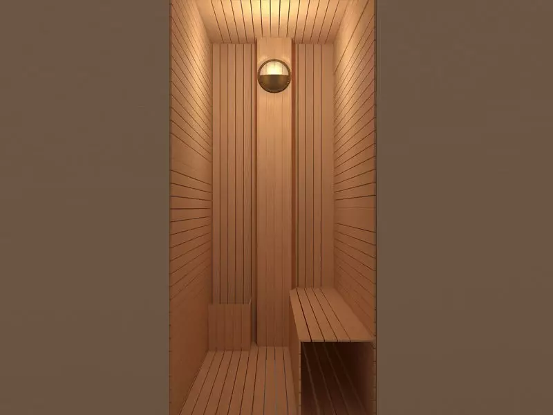 Sauna wood paneling Low-poly 3D model