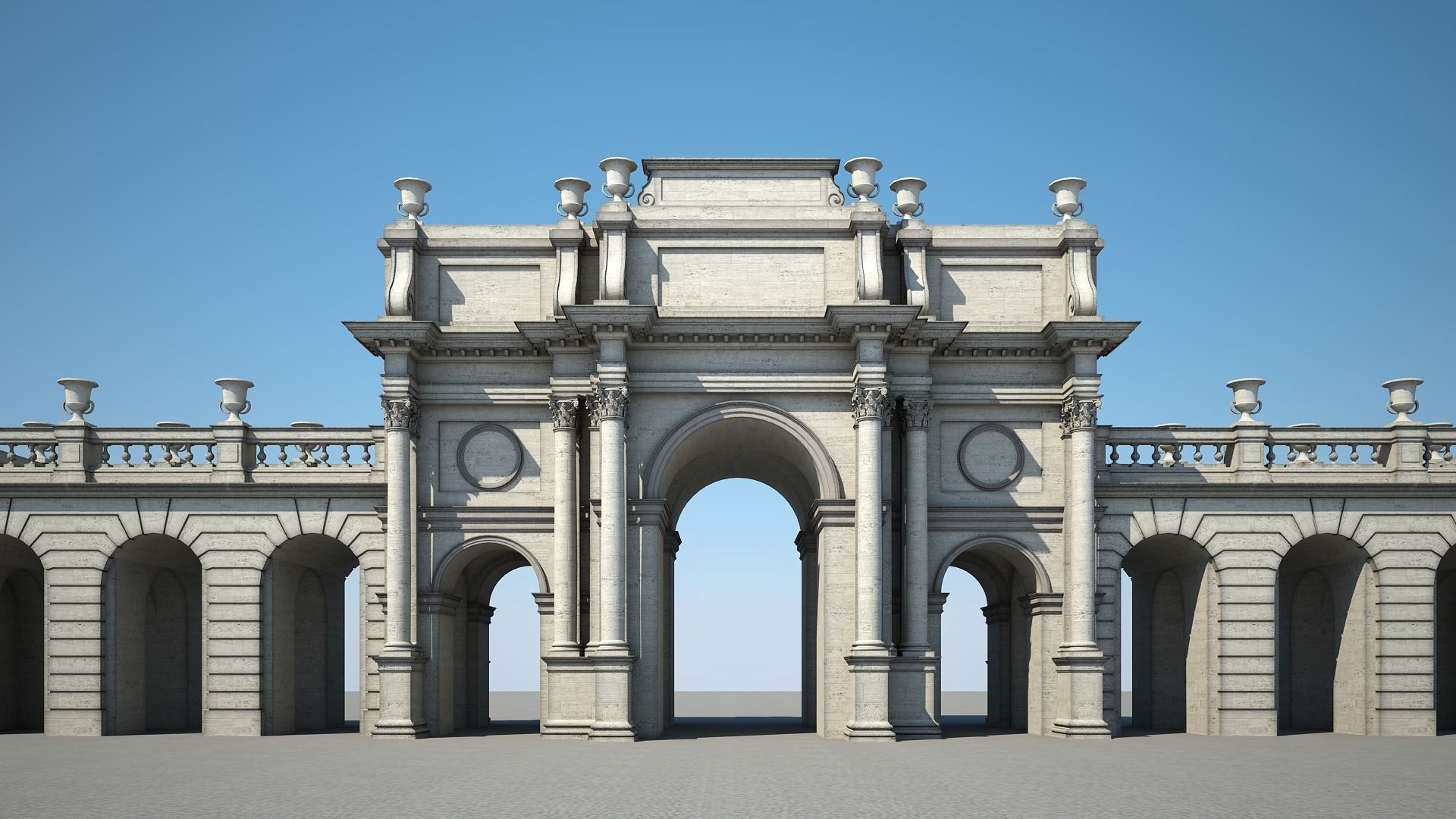 Triumphal Arch 3D model_3