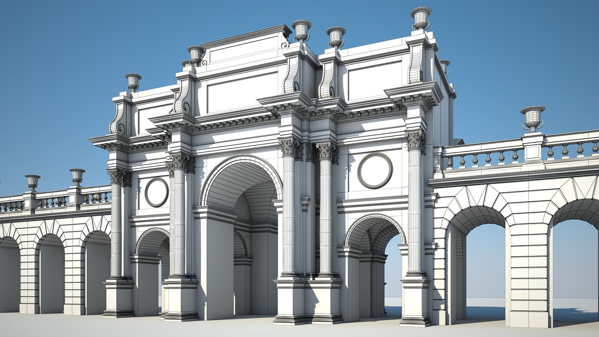 Triumphal Arch 3D model_9