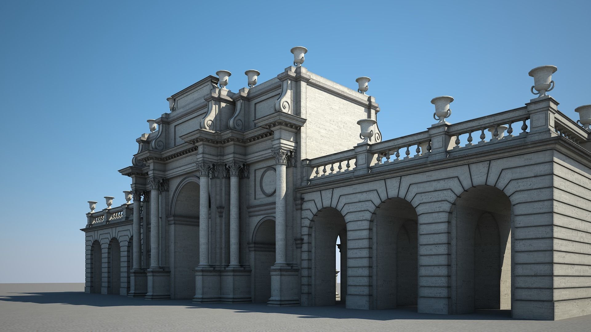 Triumphal Arch 3D model_6