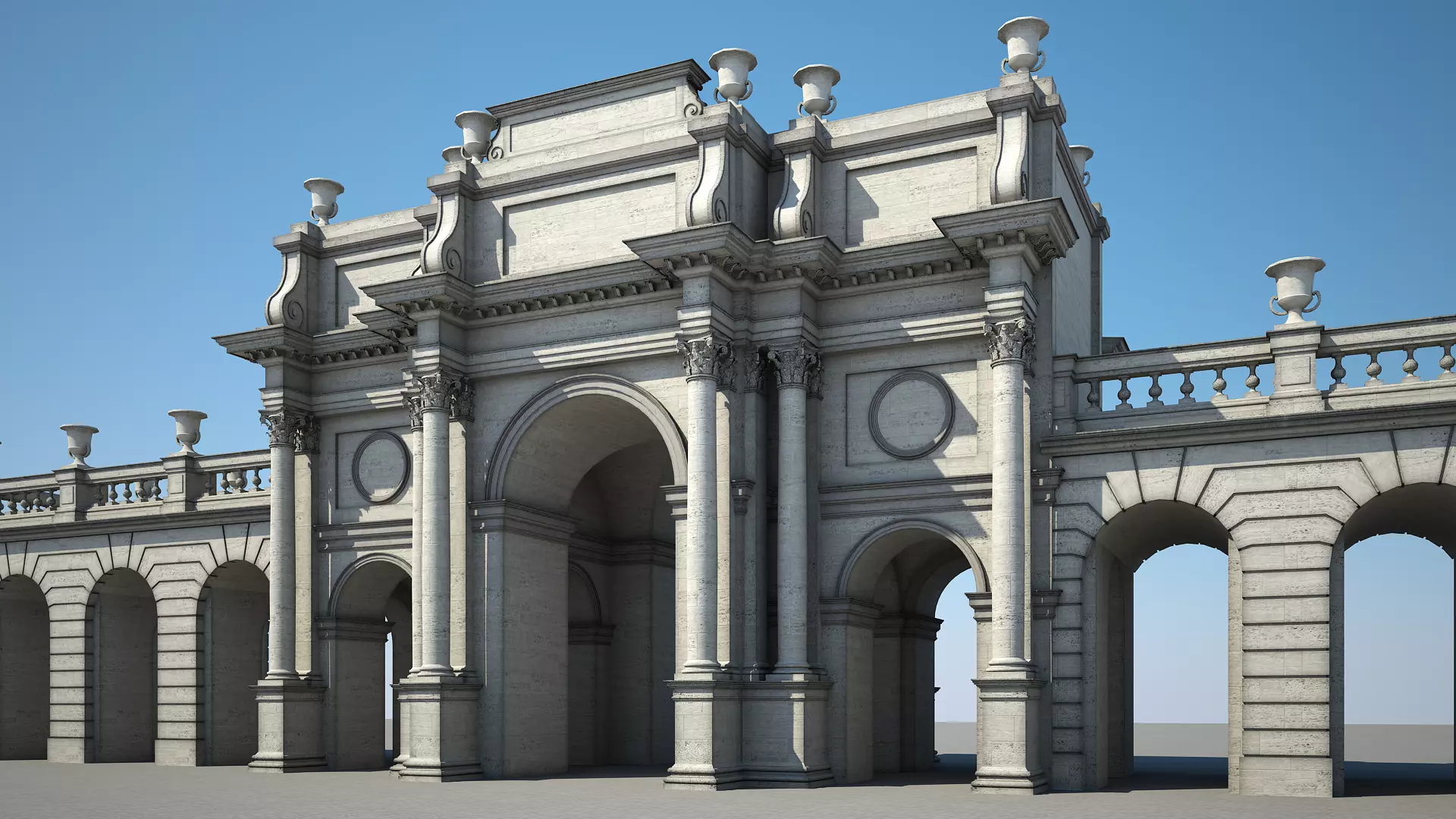 Triumphal Arch 3D model_0