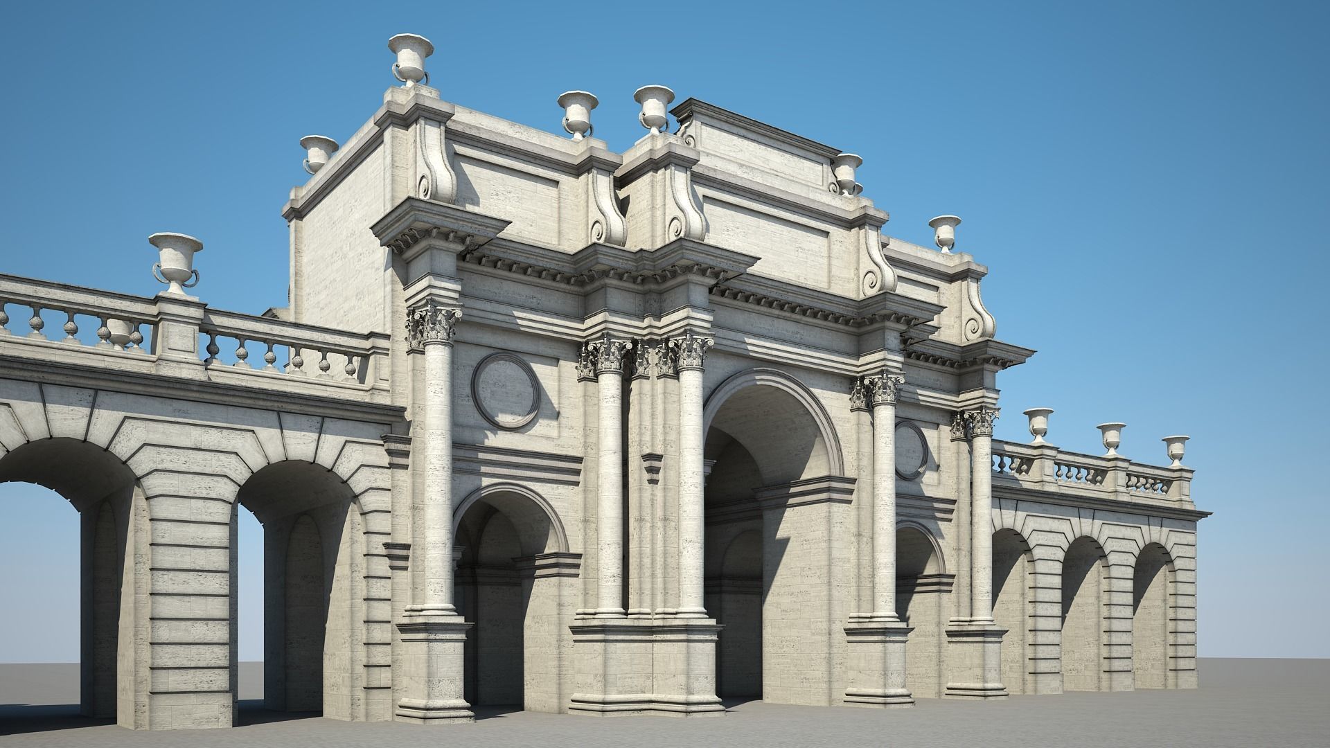 Triumphal Arch 3D model_1