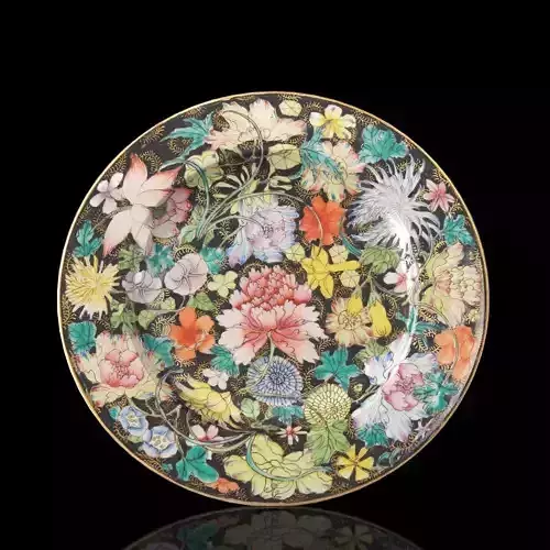 Chinese Guangxu Millefleur Plate
