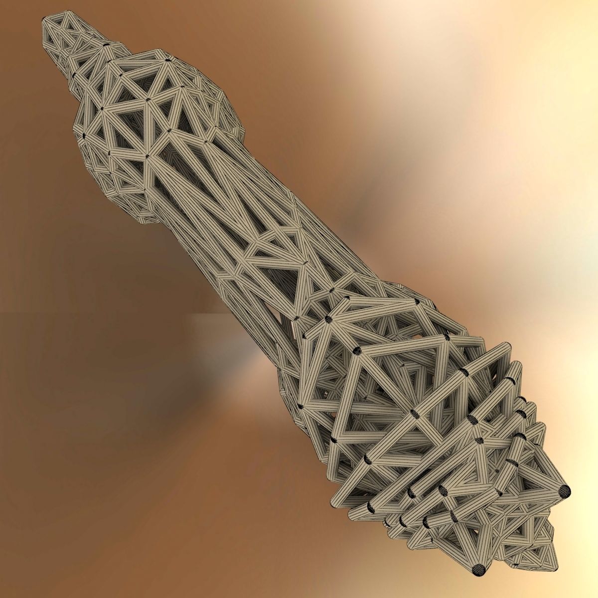 White Wolf Standing 3D print model_19