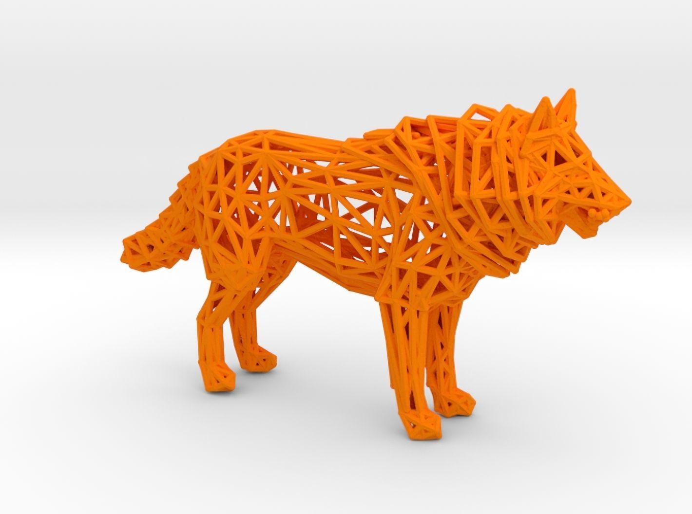 White Wolf Standing 3D print model_32