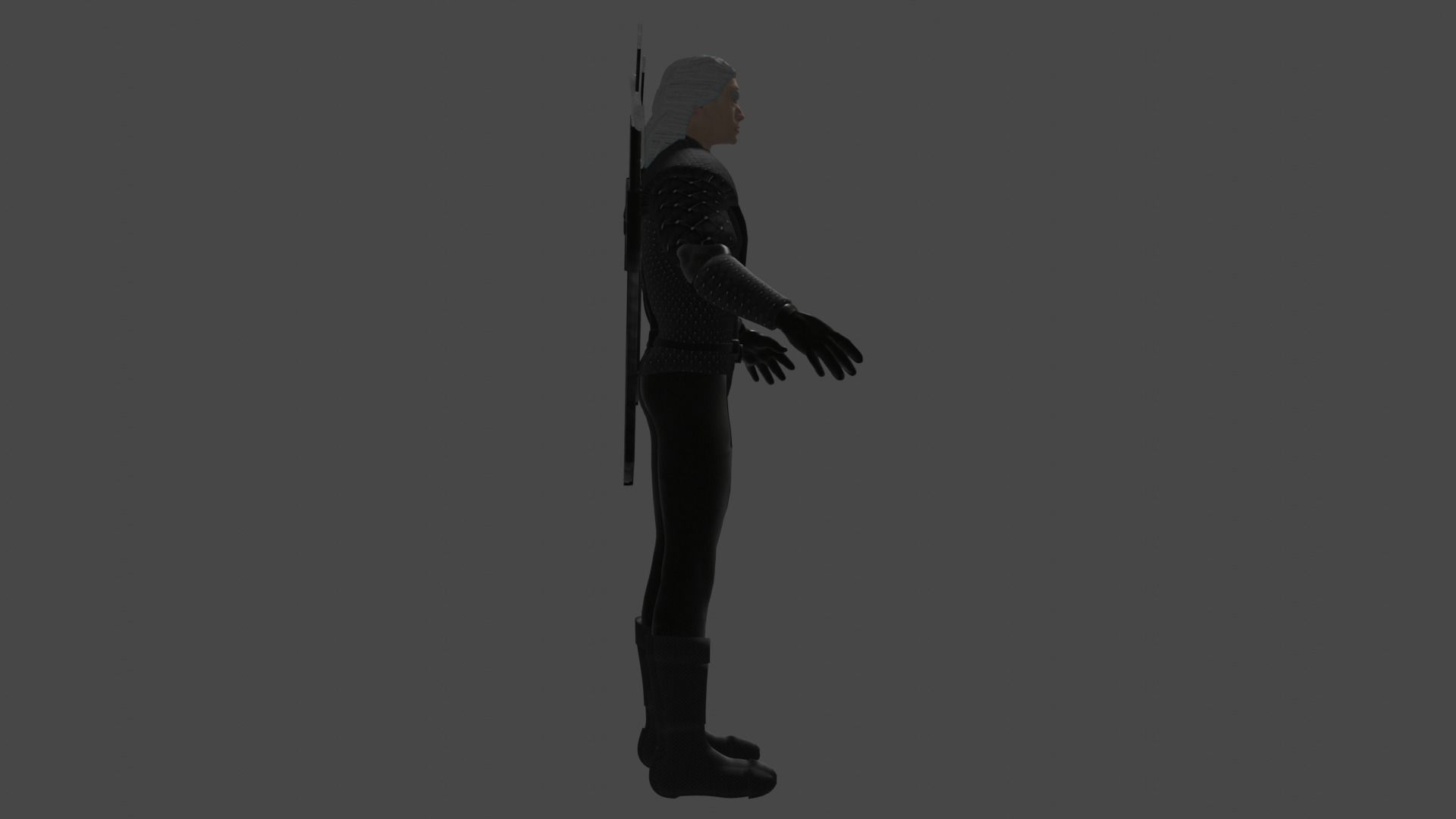 Geralt of Rivia from the Netflix series Rigged 3D model_3