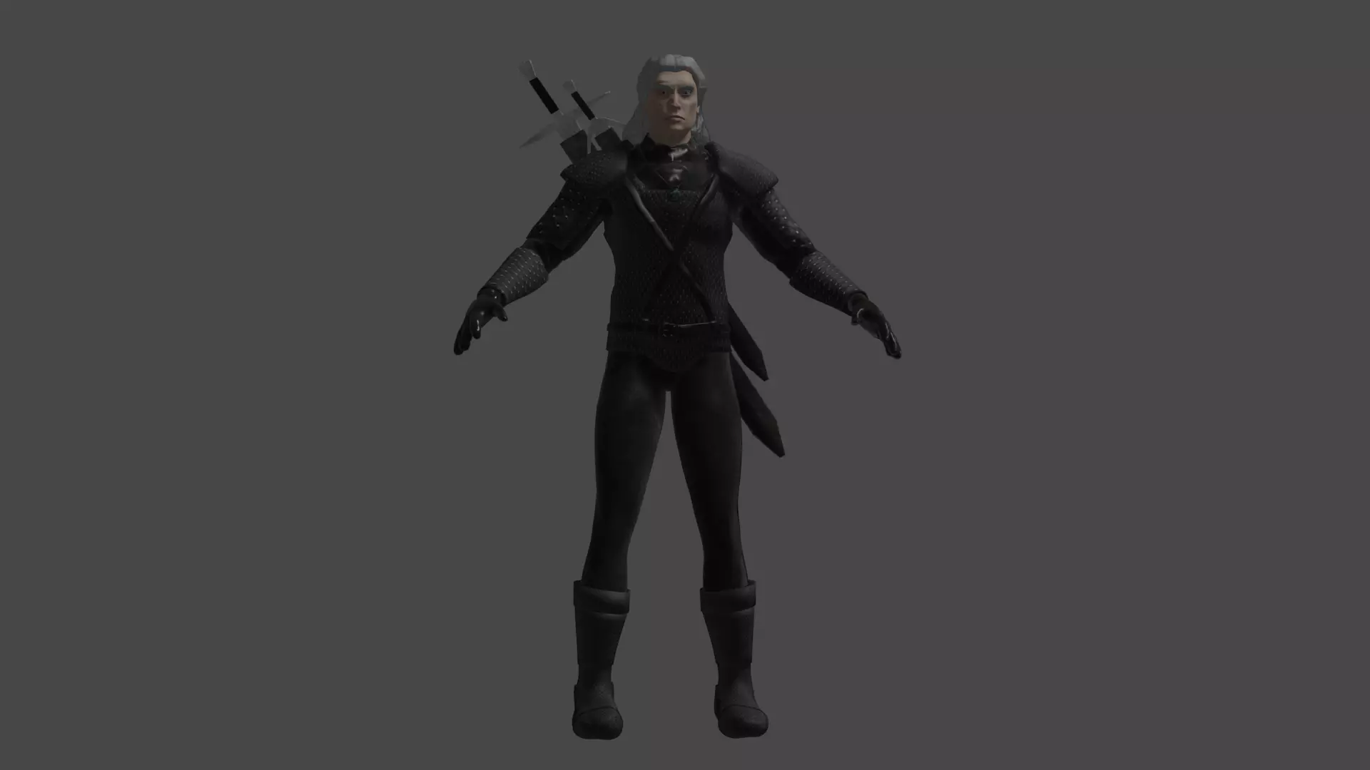 Geralt of Rivia from the Netflix series Rigged 3D model_0