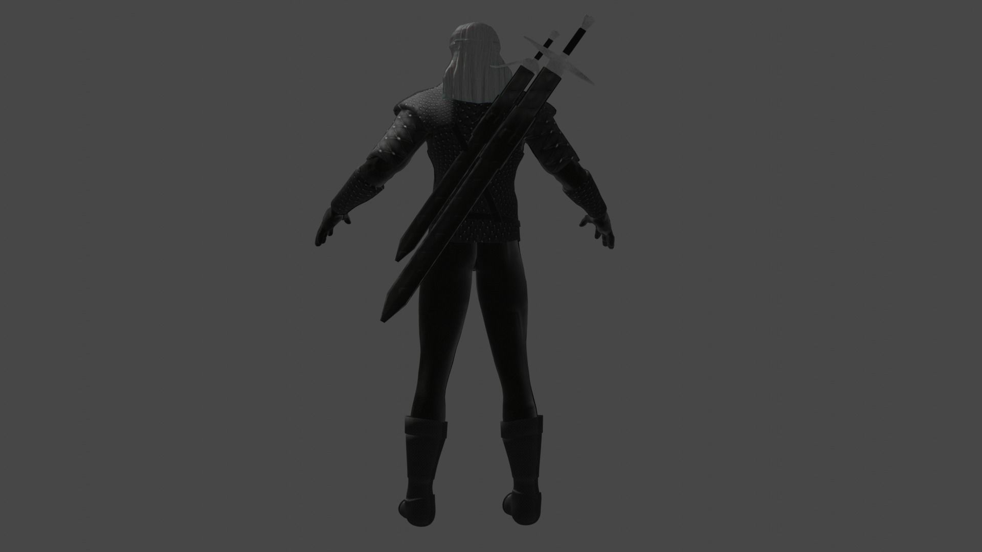 Geralt of Rivia from the Netflix series Rigged 3D model_2