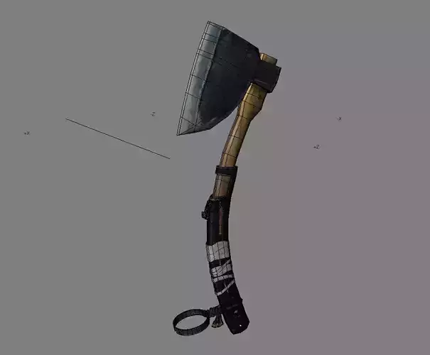axe sekiro low polygon