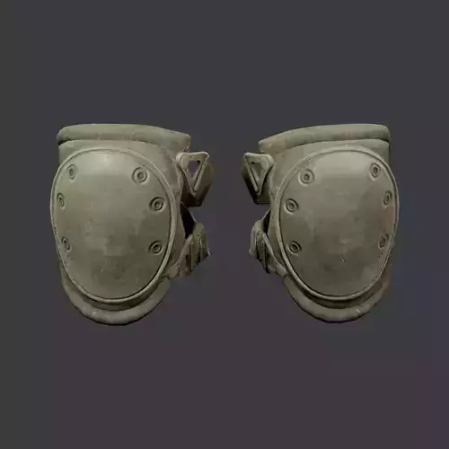 Military Knee Pad Equipment Gear Game Ready 01