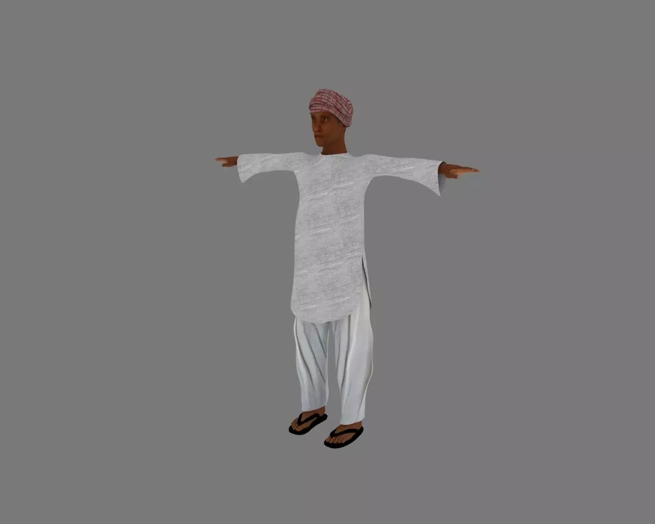 Character with facial rig uv unwraped texture material  Low-poly 3D model_0