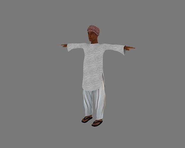 Character with facial rig uv unwraped texture material  Low-poly 3D model