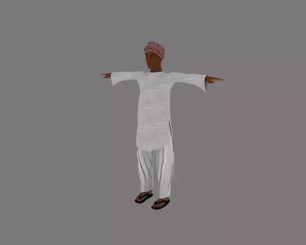 Character with facial rig uv unwraped texture material  Low-poly 3D model