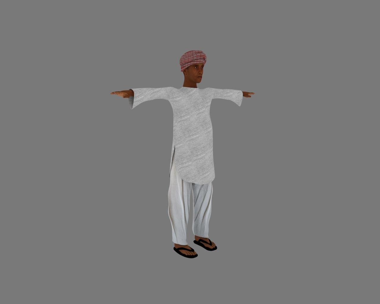 Character with facial rig uv unwraped texture material  Low-poly 3D model_1