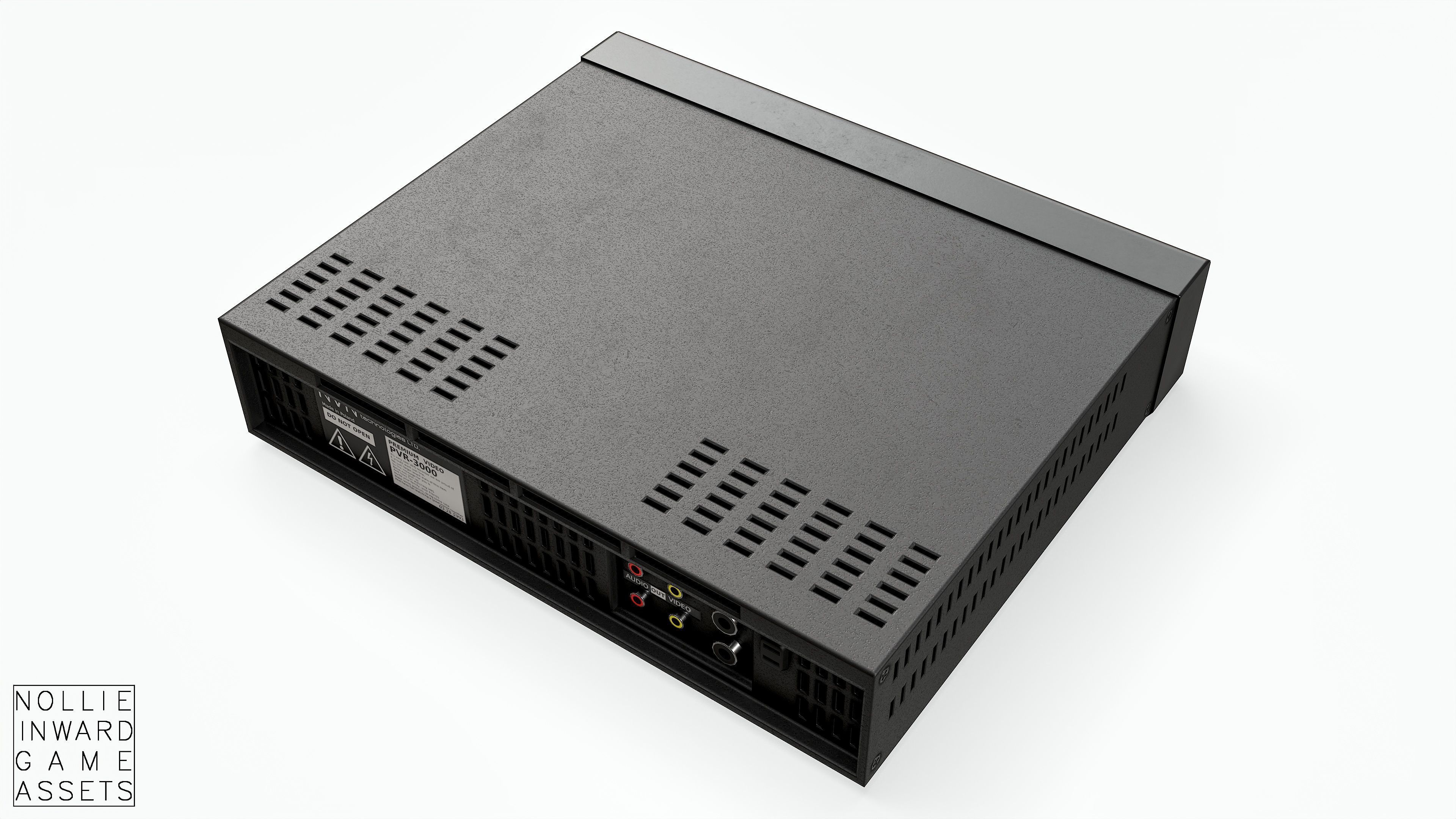 Game-ready Vintage VHS Recorder Low-poly 3D model_7