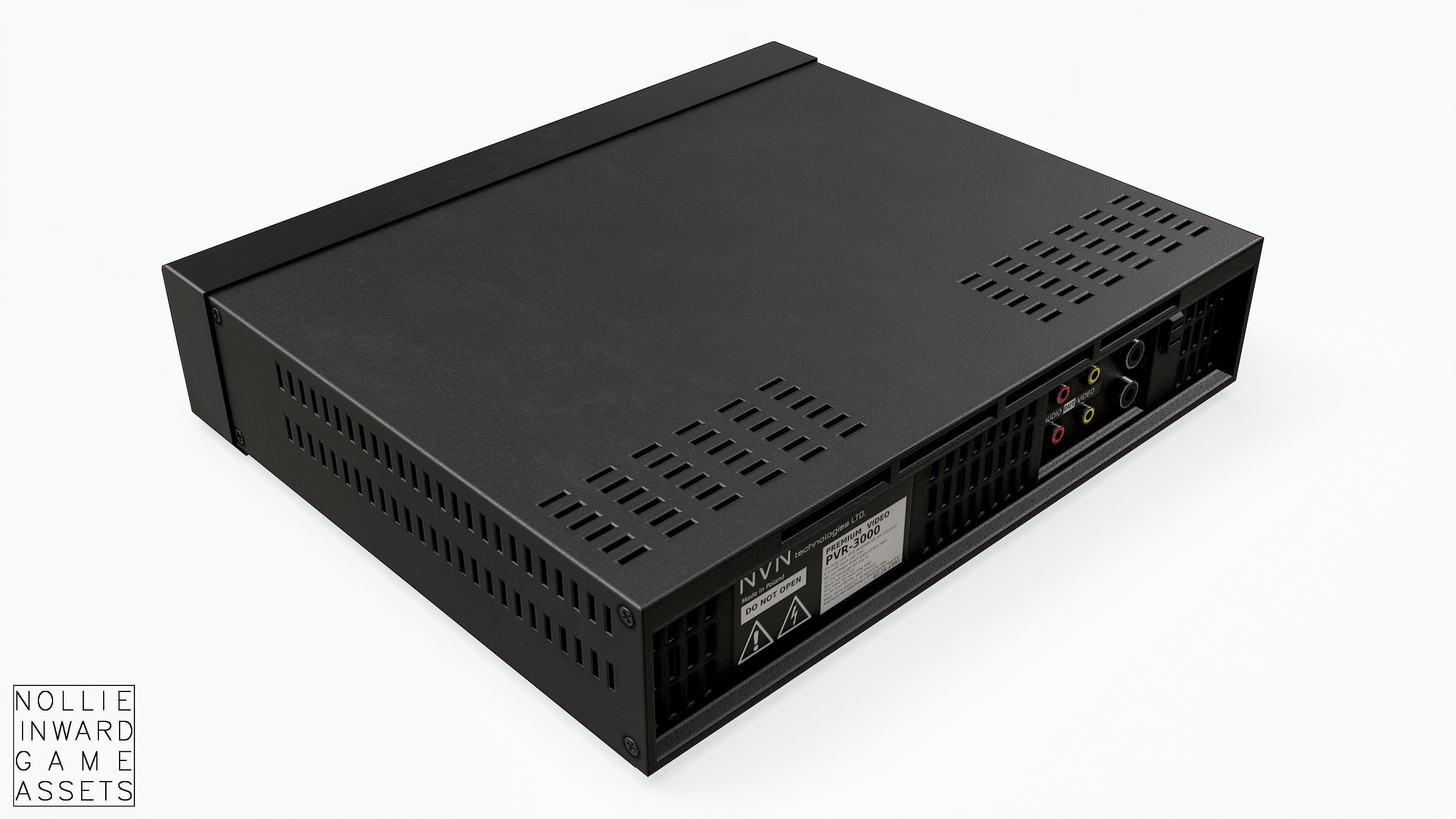 Game-ready Vintage VHS Recorder Low-poly 3D model_5