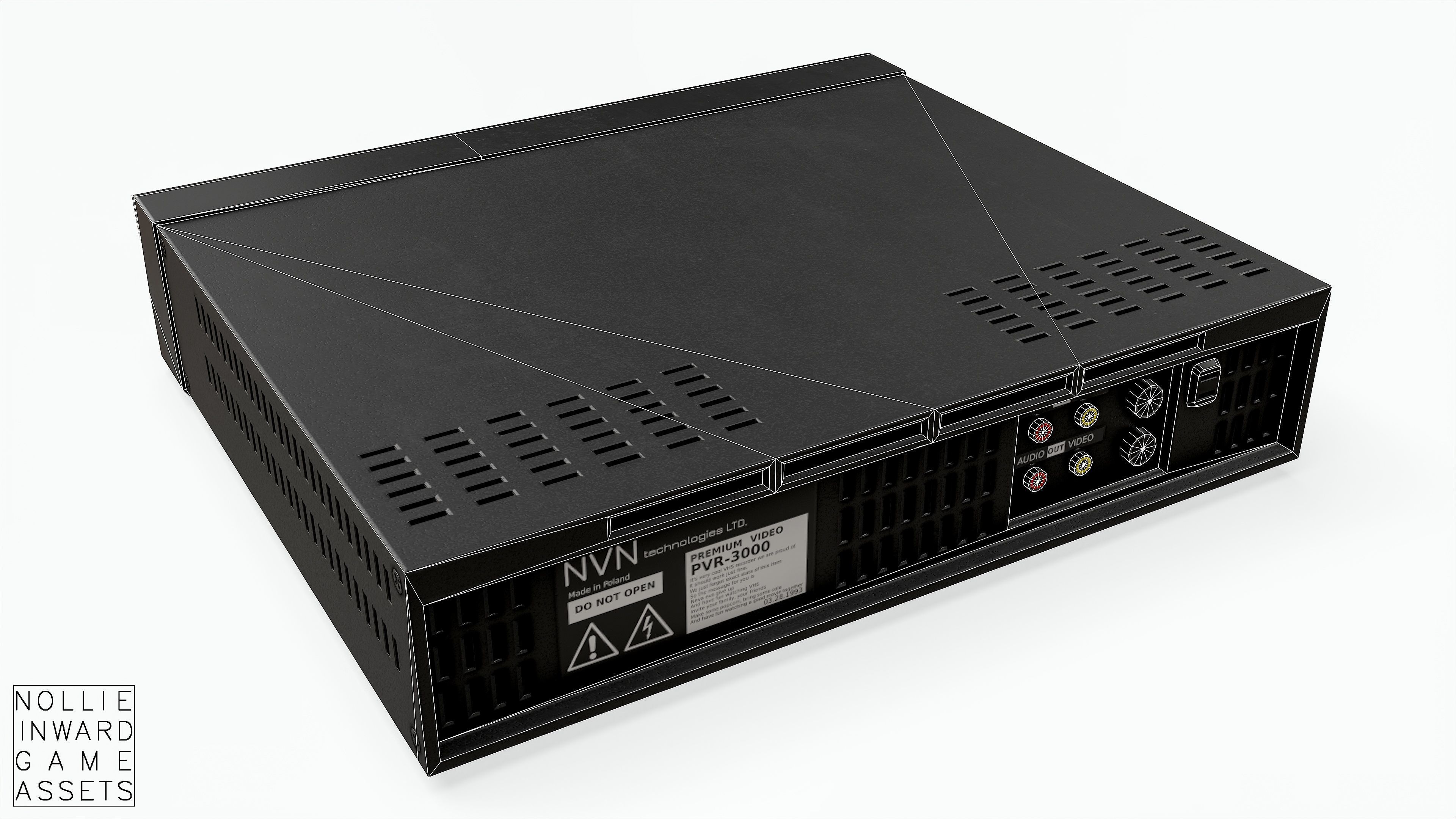 Game-ready Vintage VHS Recorder Low-poly 3D model_10