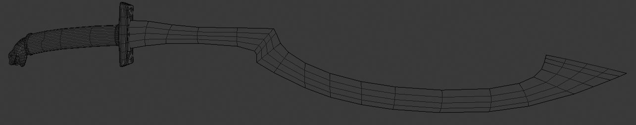 Khopesh sword Low-poly 3D model_13