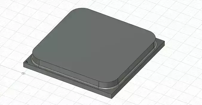 Miniature Processor the size of an amd Ryzen 7 without pins 3D print model