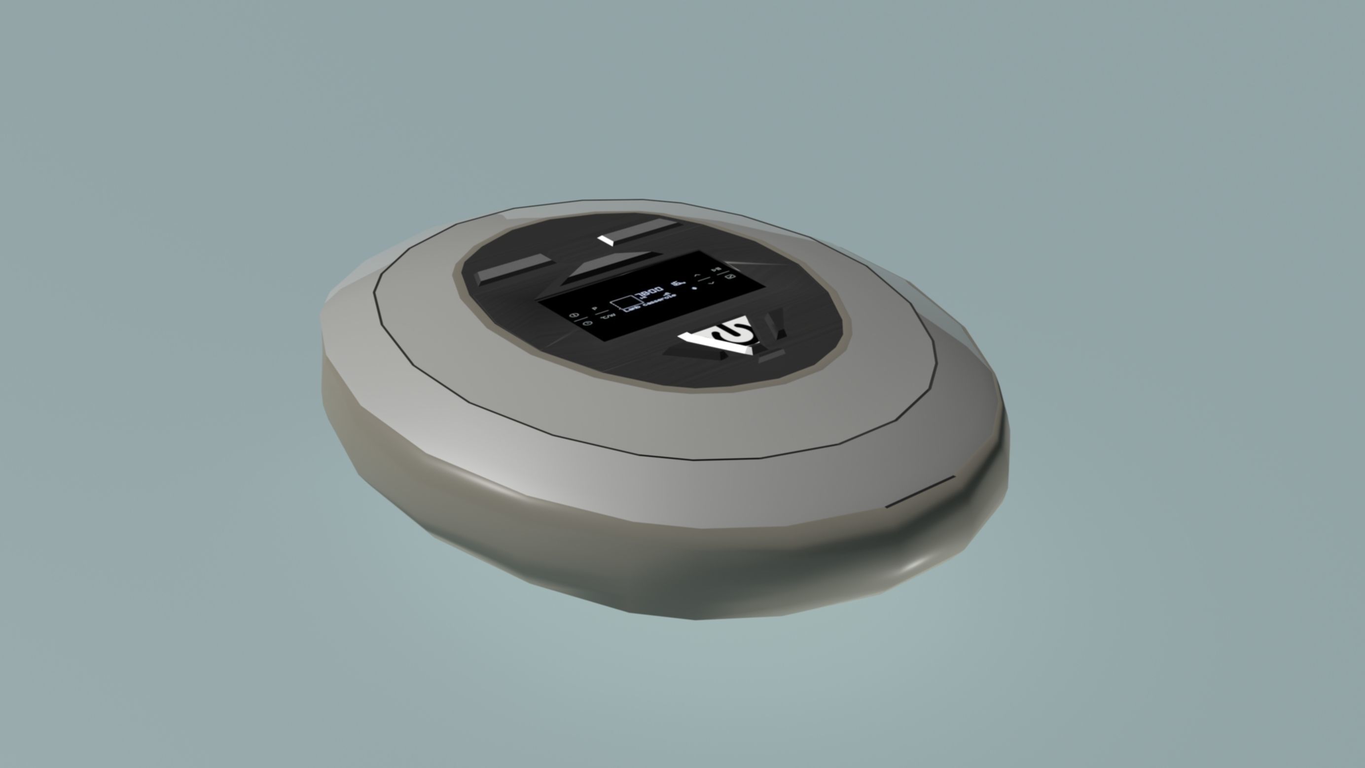 Discman eggy shell Low-poly 3D model_1