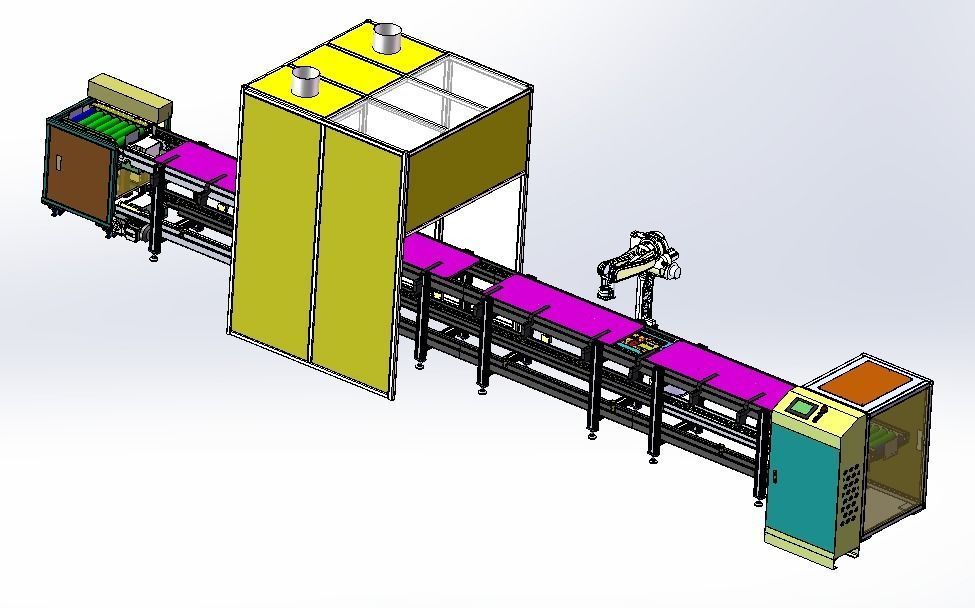 Double speed chain assembly line 3D model_8