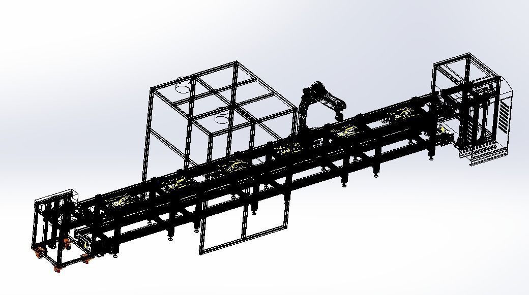 Double speed chain assembly line 3D model_10