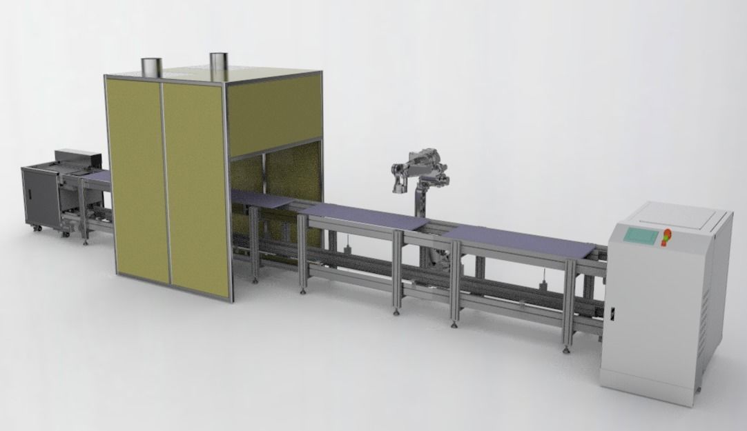 Double speed chain assembly line 3D model_3