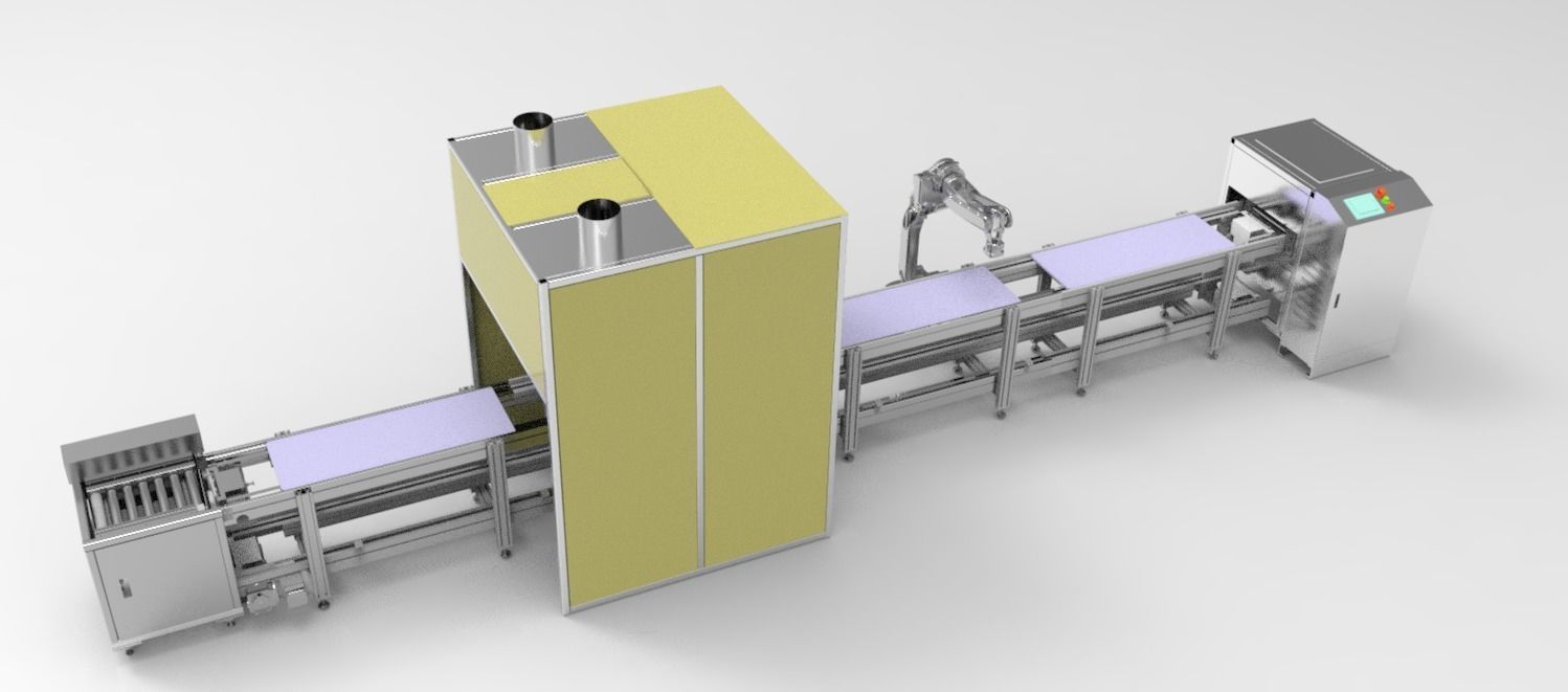 Double speed chain assembly line 3D model_2