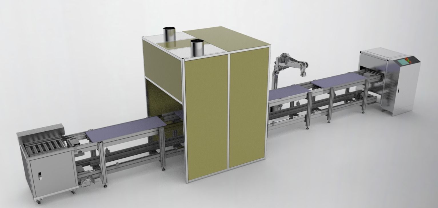 Double speed chain assembly line 3D model_4