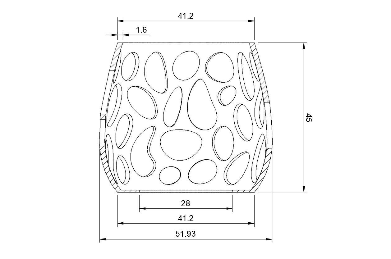 Tea Light Holder  Voronoi 3D print model_7