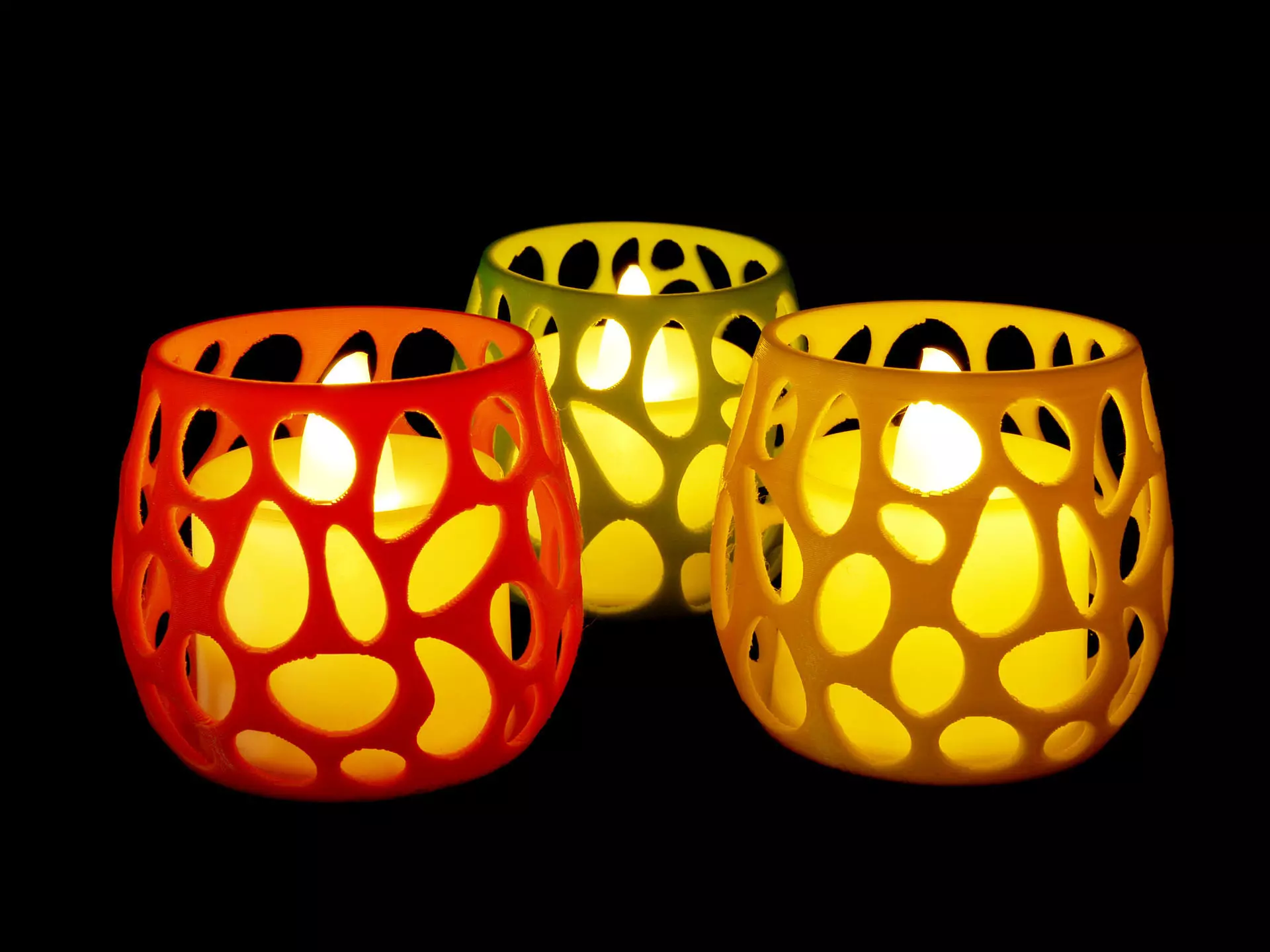 Tea Light Holder  Voronoi 3D print model_0
