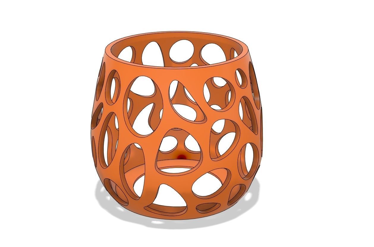 Tea Light Holder  Voronoi 3D print model_5
