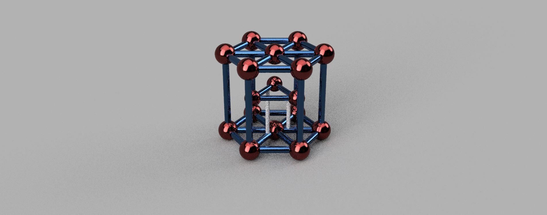 Crystal lattices of metals 3D print model_8