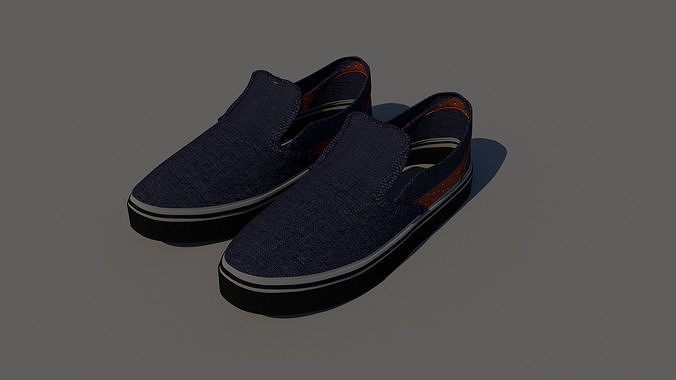 Loafers pair of slip on shoes Low-poly 3D model